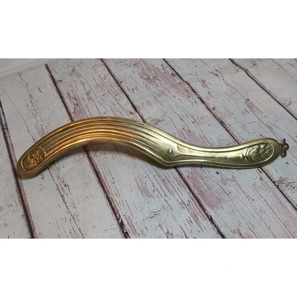 VTG Brass Crumb Brush Silent Butler Table Broom Horse Hair Bristles